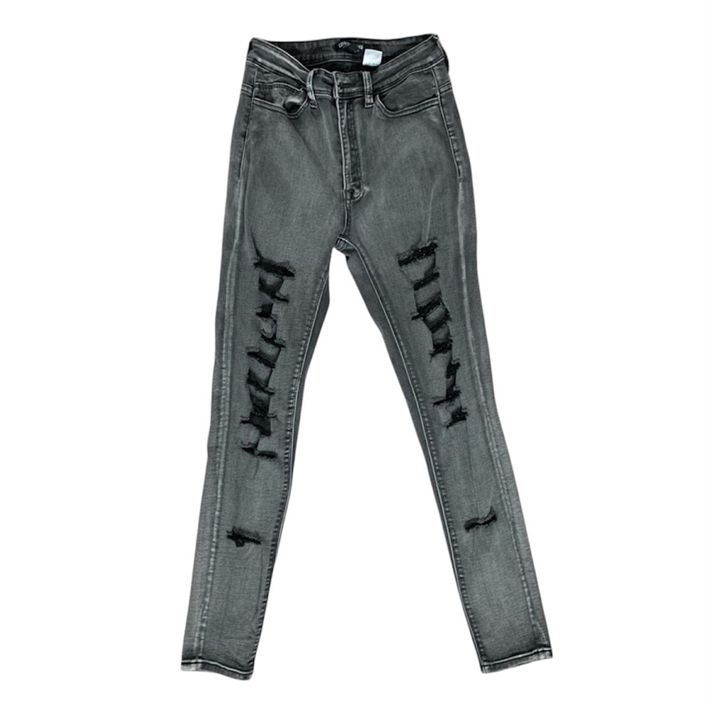 Fashion Nova Distressed Skinny Jeans High Rise whimsigoth punk grunge alternativ